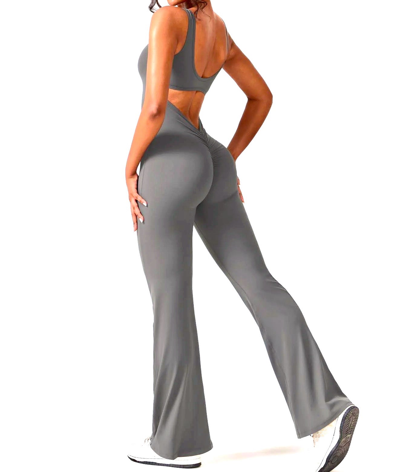 jeni snatched jumpsuit - Gray