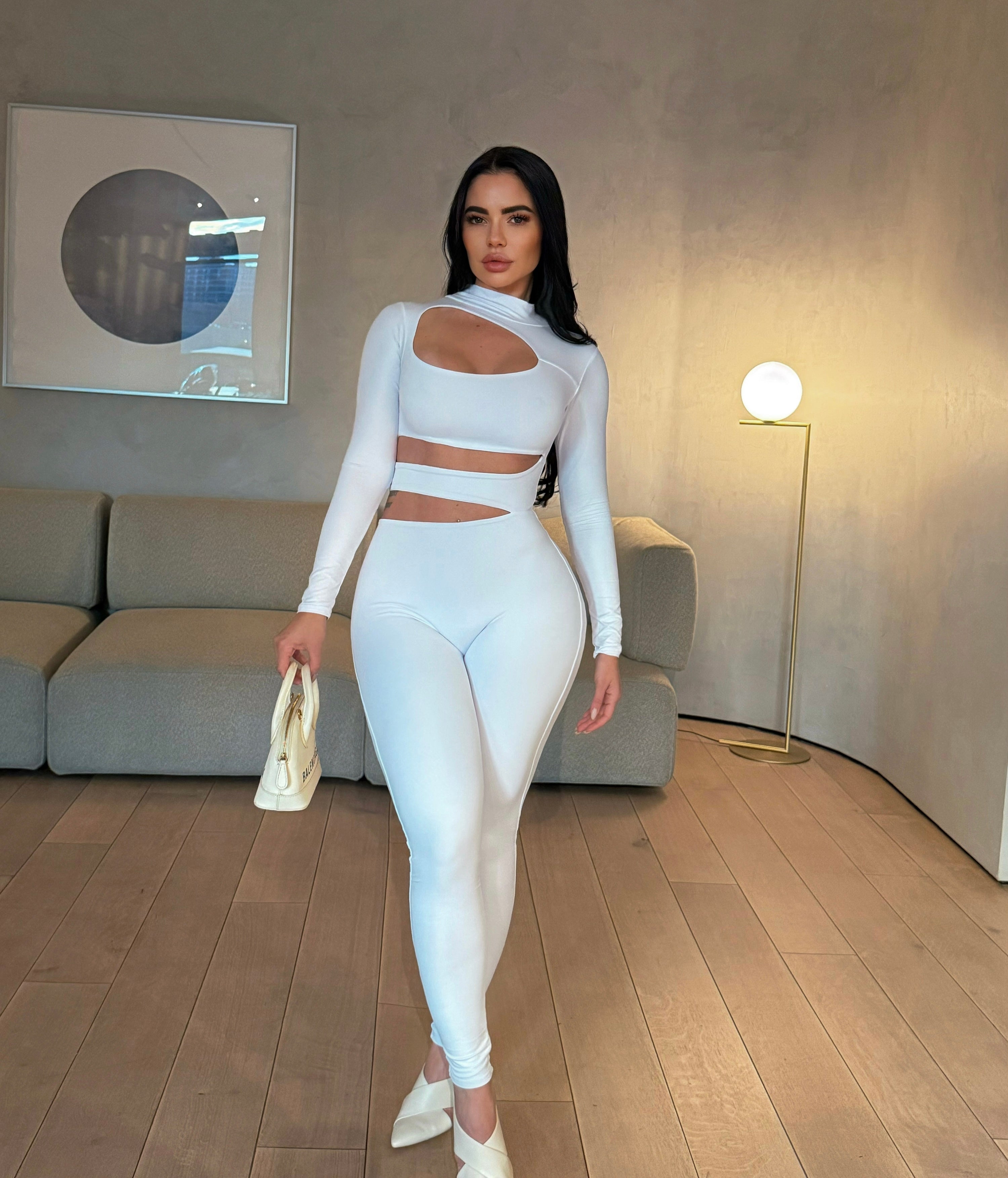 Night out jumpsuit: white