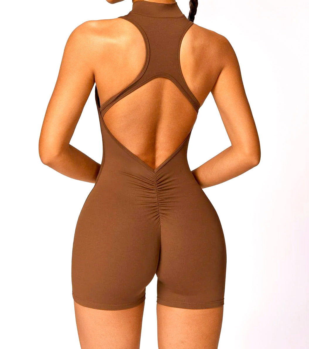 baby Got back romper - brown