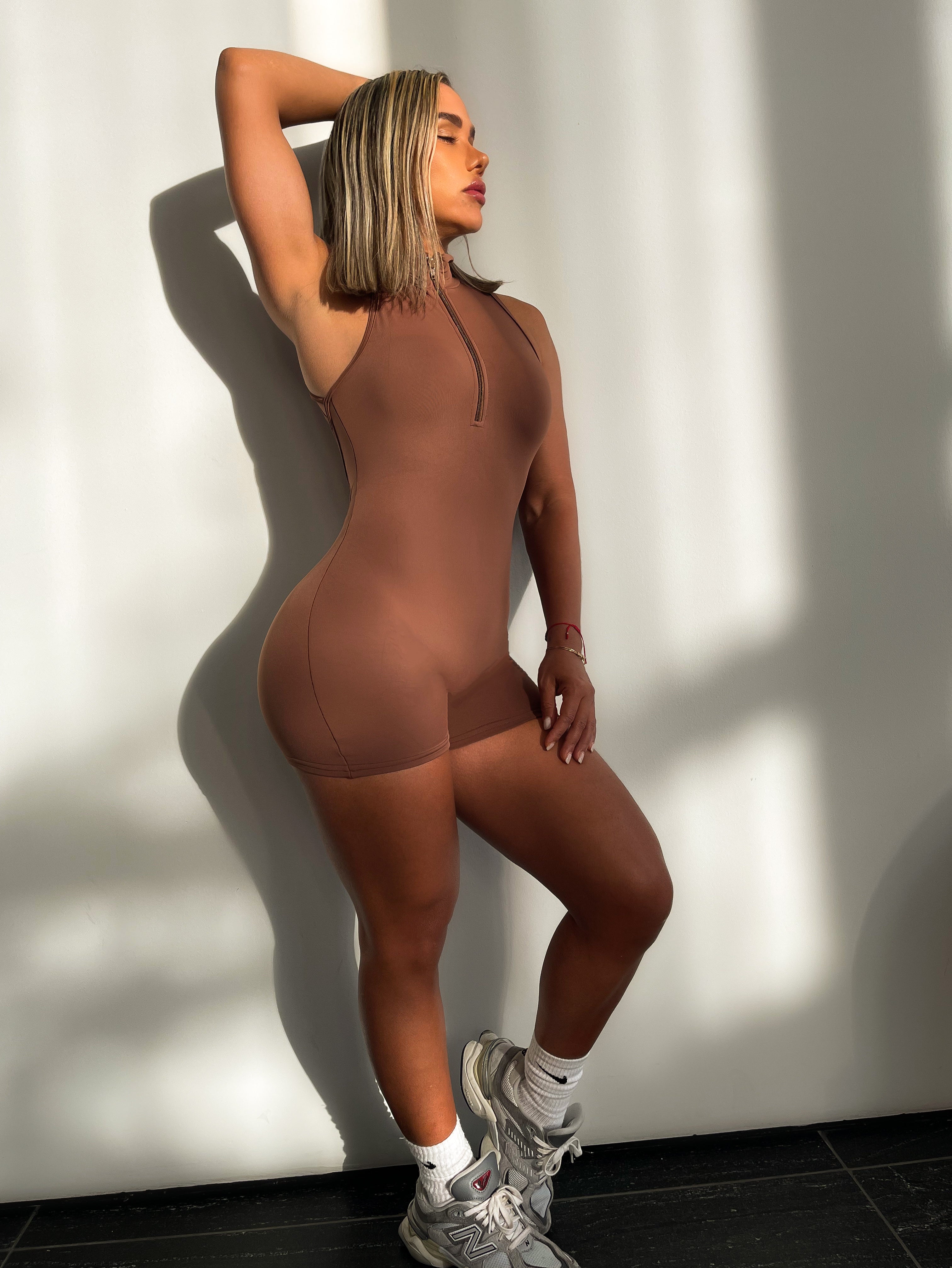 baby Got back romper - brown