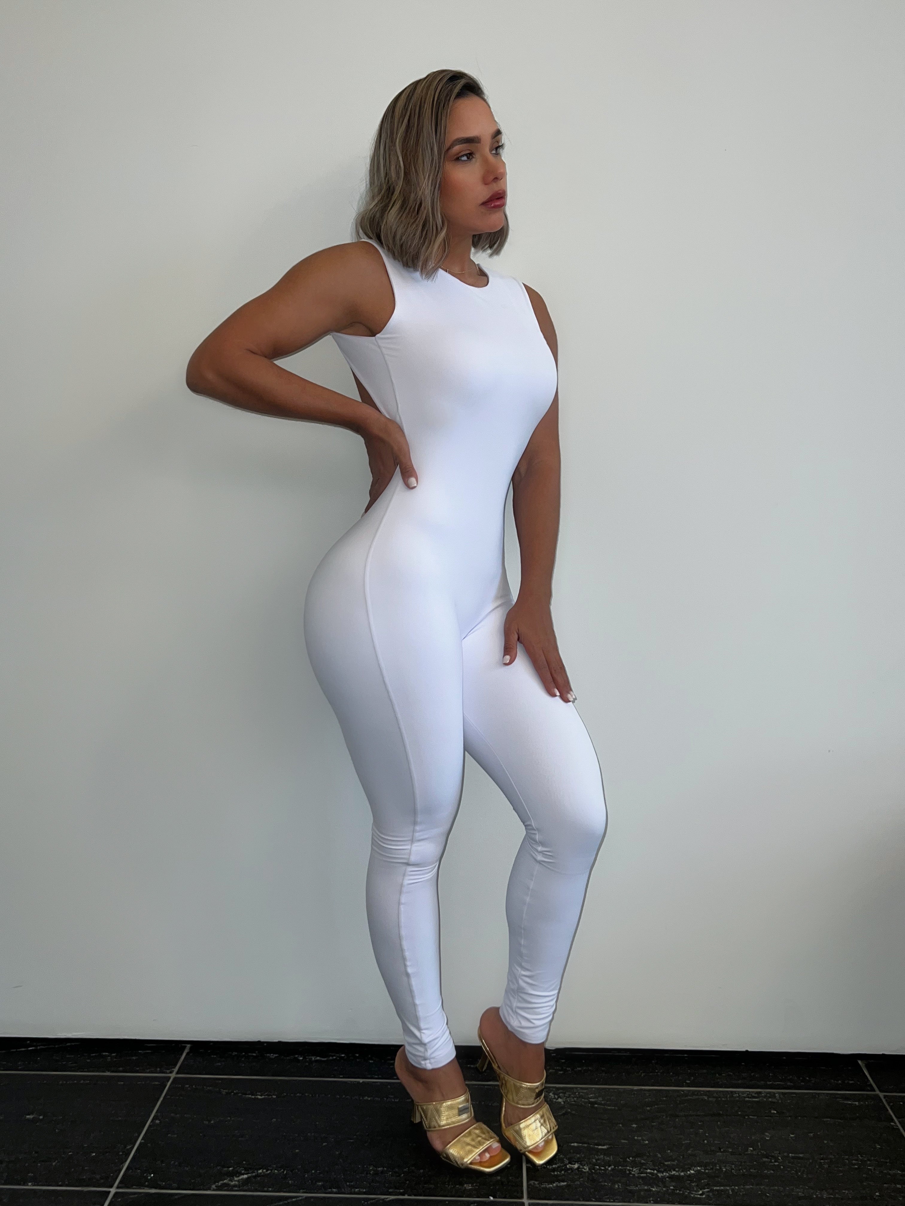 Tank jumpsuit White