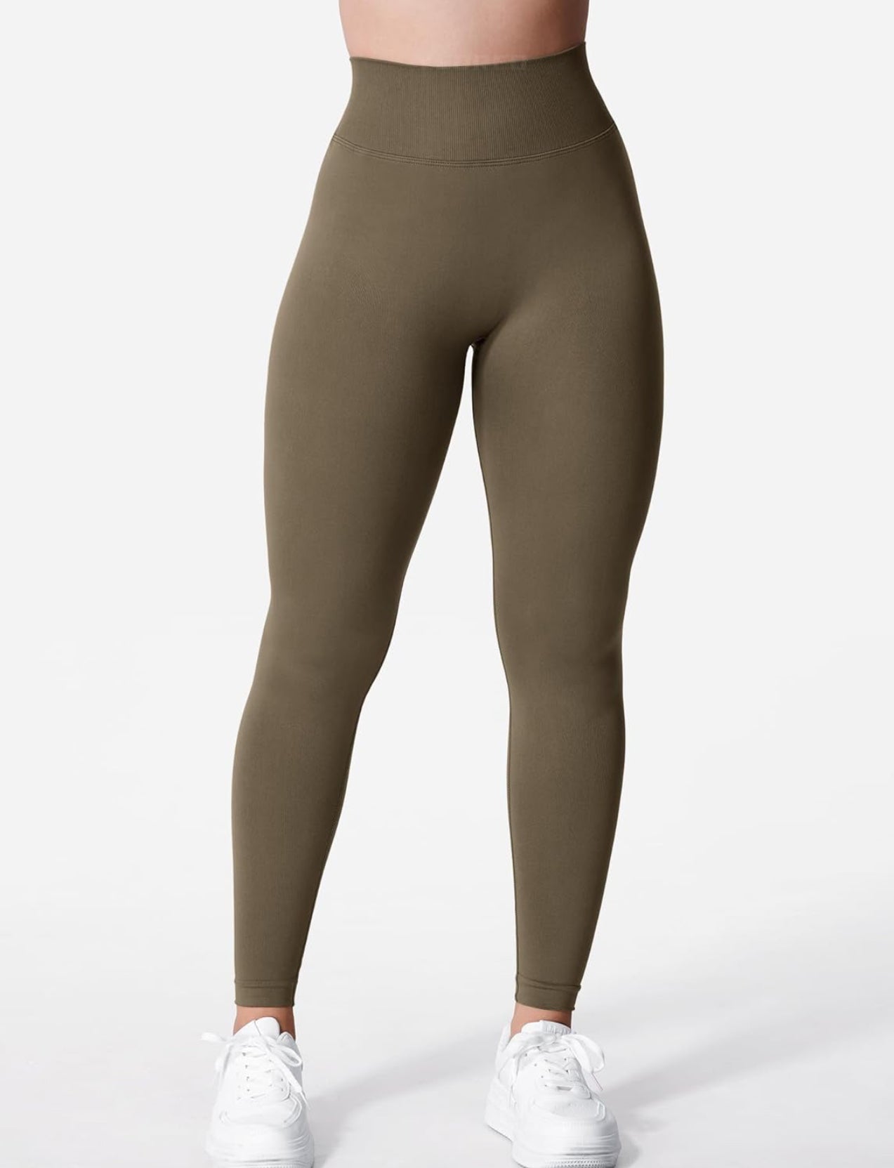 HIGH WAIST, BUTTOCK LIFT V BACK - LEGGINGS -cafe