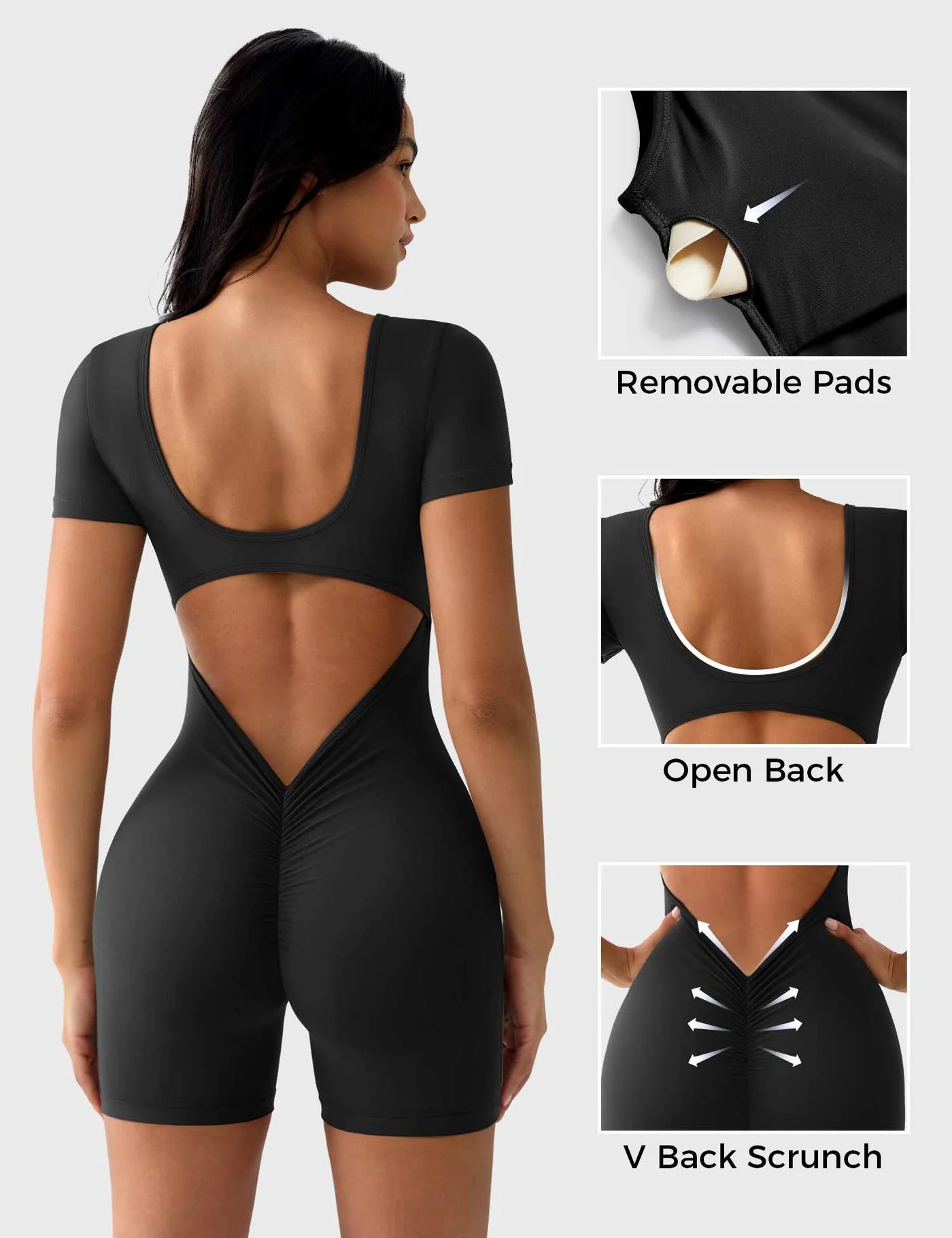 summer time -romper BLACK