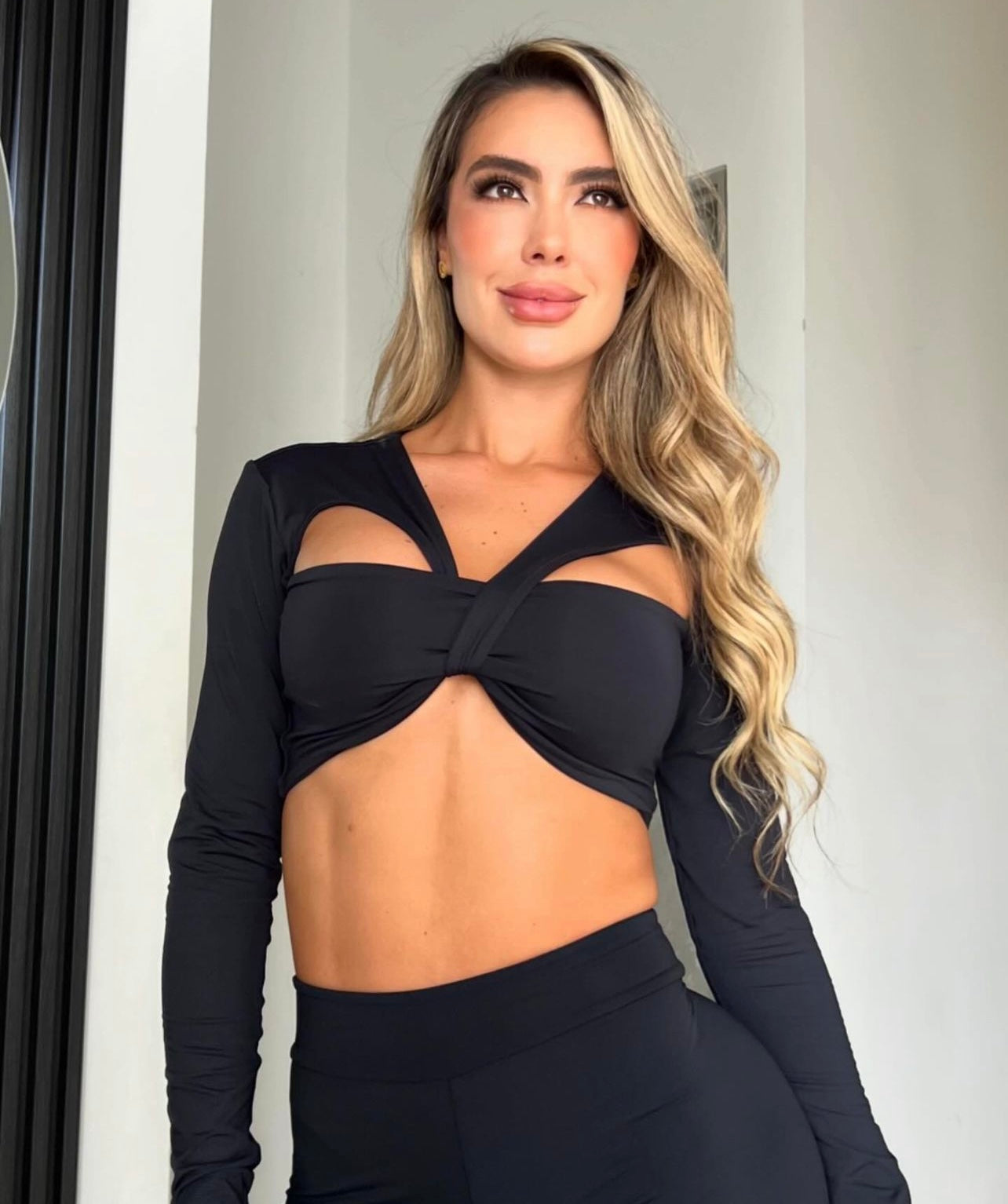Bright Black Pant Set