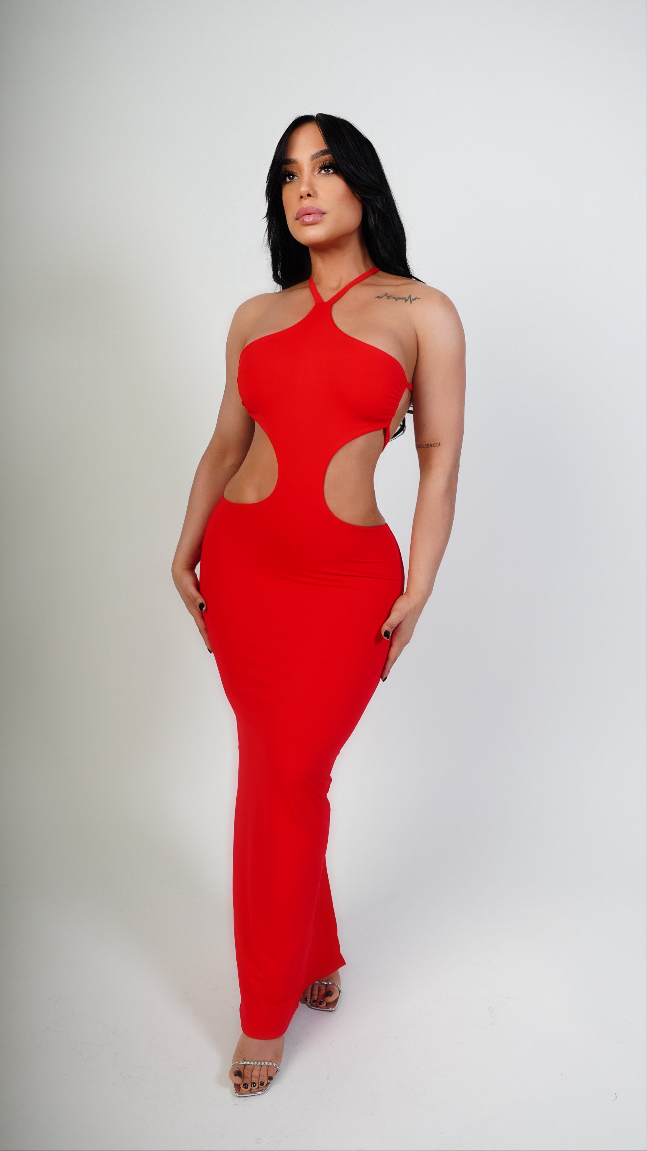 Evening glow dress - red