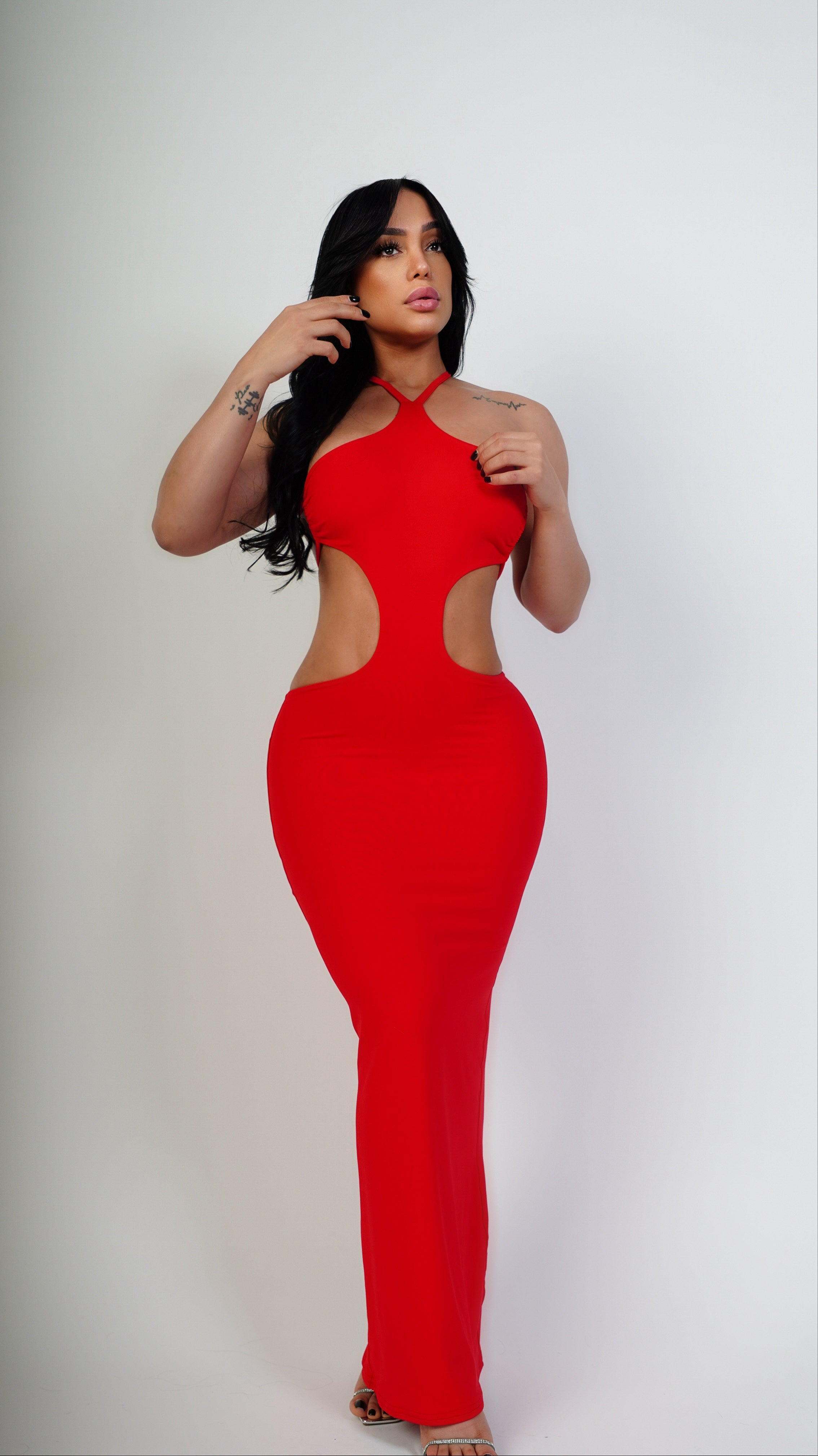 Evening glow dress - red