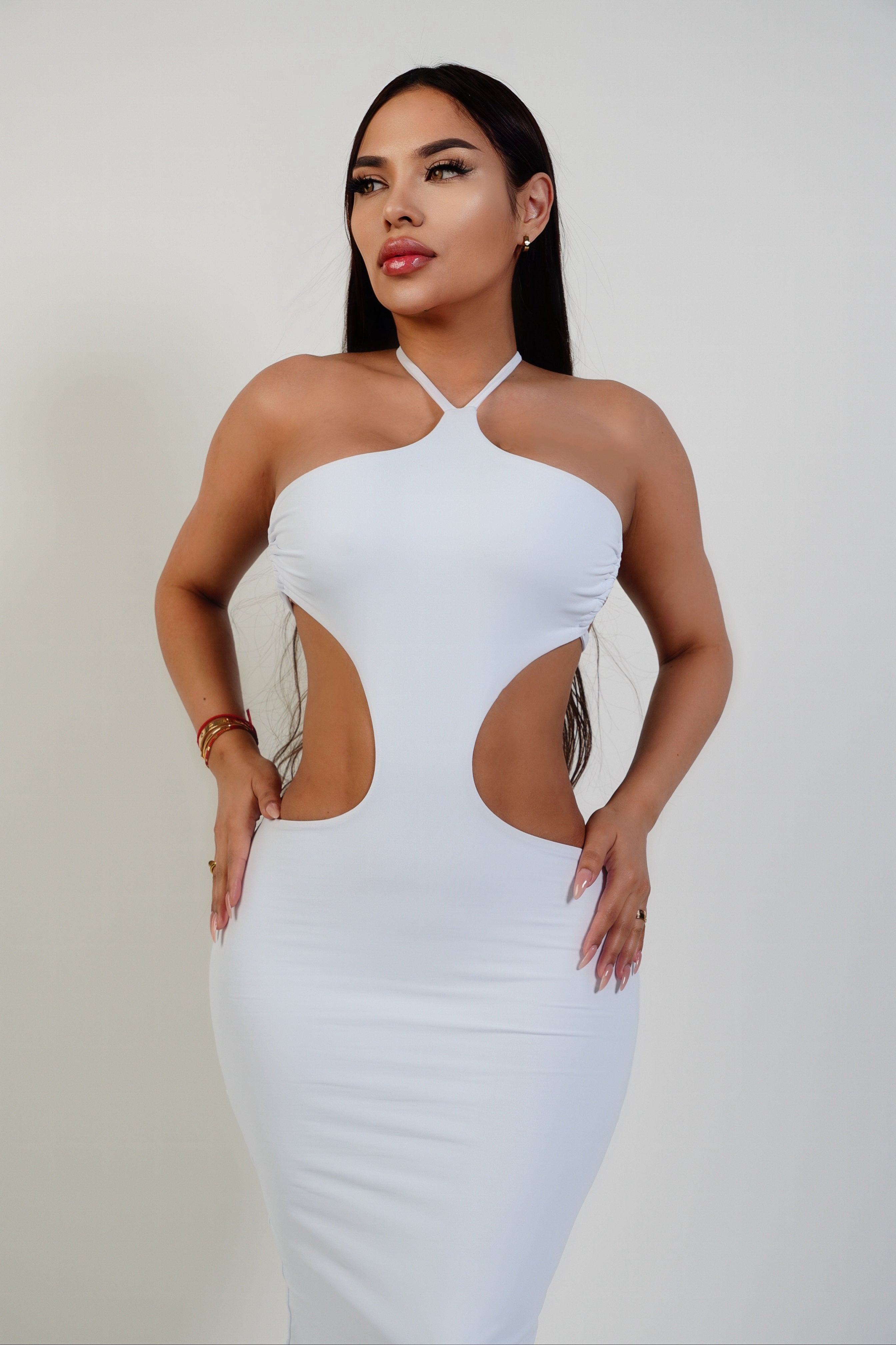 Evening glow dress - white